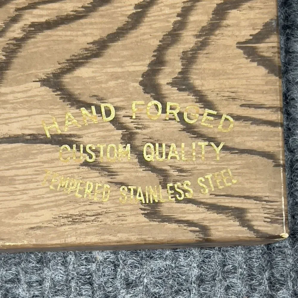 VTG Crown Awards Carving Steak Knives Hand Forged Stainless‎ Steel Set Of 6 NOS